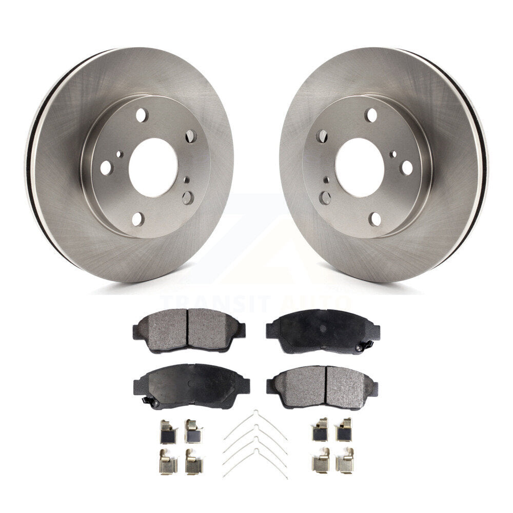 Front Disc Brake Rotors And Ceramic Pads Kit For Toyota Camry 2.2L