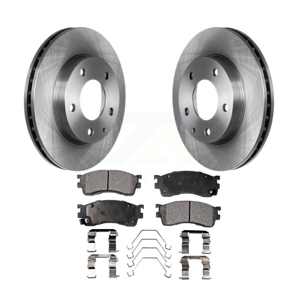 Front Disc Brake Rotors And Ceramic Pads Kit For Mazda Protege Protege5