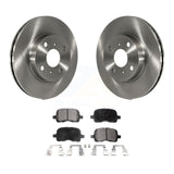 [Front] 1998-2002 Toyota Corolla Chevrolet Prizm Premium OE Brake Rotors & Ceramic Pads Kit For Max Braking