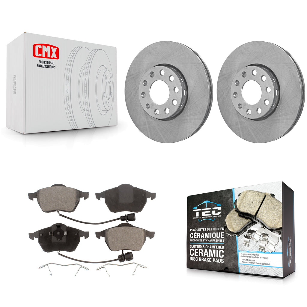 Front Disc Brake Rotors And Ceramic Pads Kit For Audi A6 Quattro 100