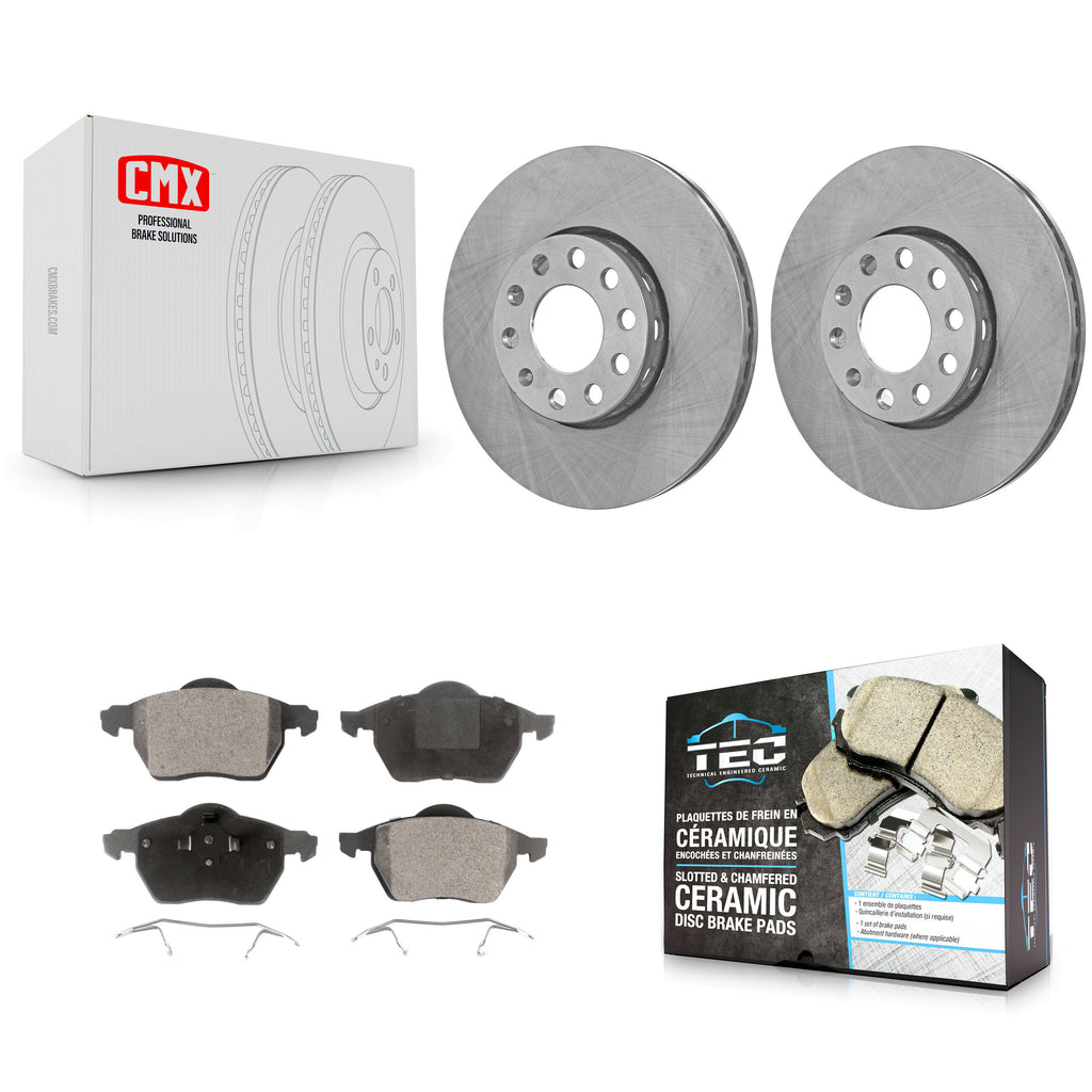 Front Disc Brake Rotors Ceramic Pad Kit For Volkswagen Passat Audi A4 Quattro A6