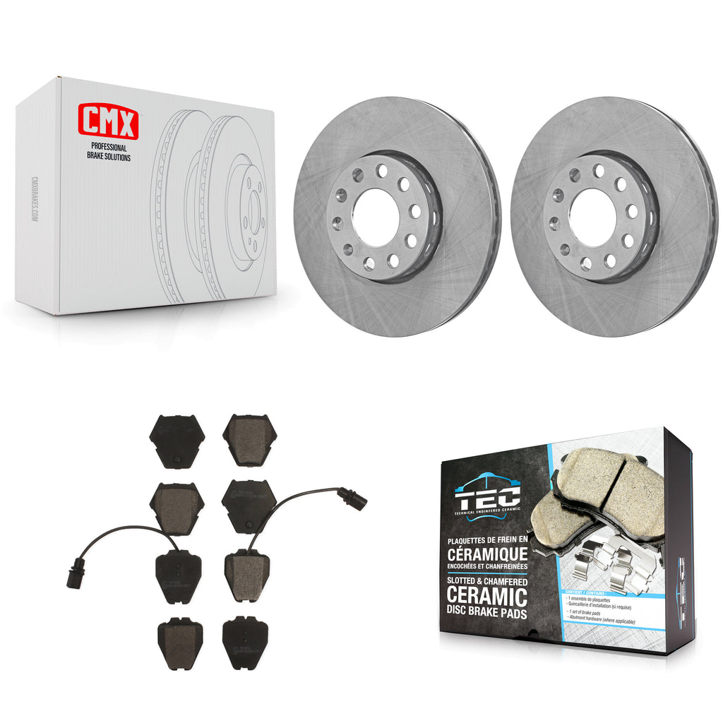 Front Disc Brake Rotor And Ceramic Pad Kit For Volkswagen Passat Audi A4 Quattro