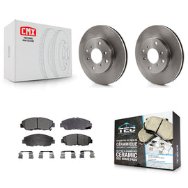 [Front] 1998-2002 Honda Accord Sedan with 2.3L Premium OE Brake Rotors & Ceramic Pads Kit For Max Braking
