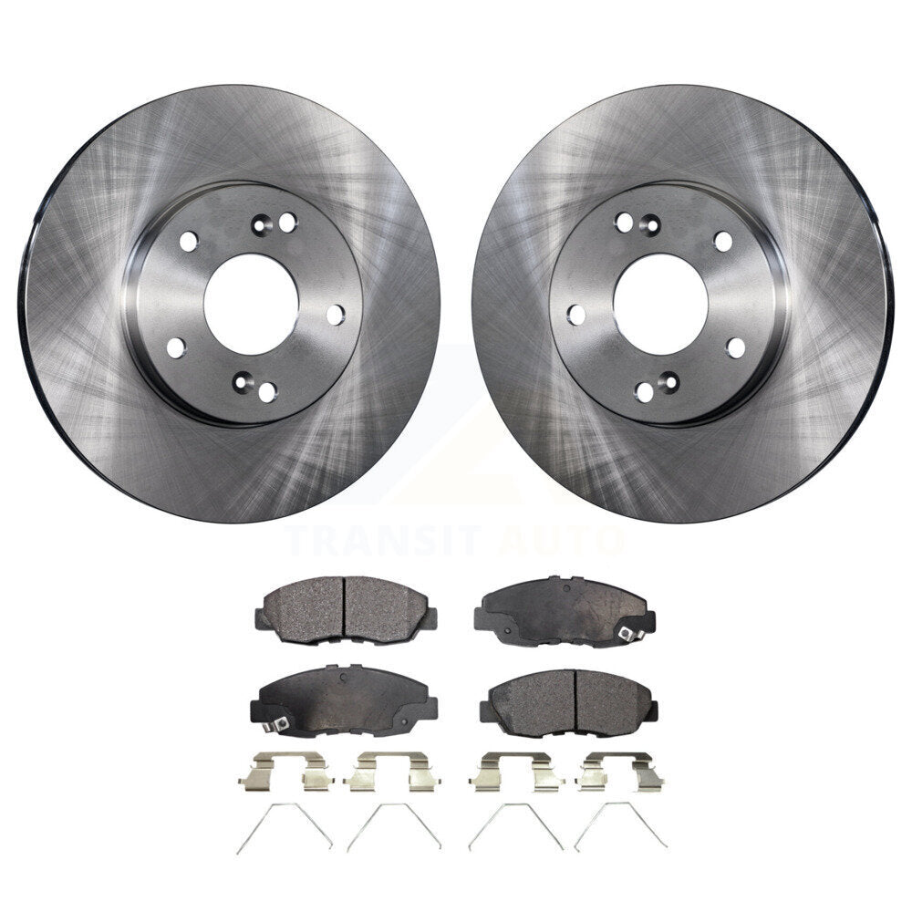 Front Disc Brake Rotors And Ceramic Pads Kit For 2014-2015 Honda Civic Touring