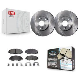 [Front] 2011 Honda Civic GX Premium OE Brake Rotors & Ceramic Pads Kit For Max Braking
