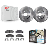 [Front] 2011 Honda Civic GX Premium OE Brake Rotors & Ceramic Pads Kit For Max Braking