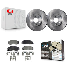 [Front] 1998-2002 Honda Accord 3.0L Premium OE Brake Rotors & Ceramic Pads Kit For Max Braking