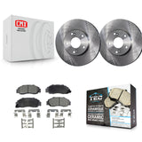 [Front] 1998-2002 Honda Accord 3.0L Premium OE Brake Rotors & Ceramic Pads Kit For Max Braking