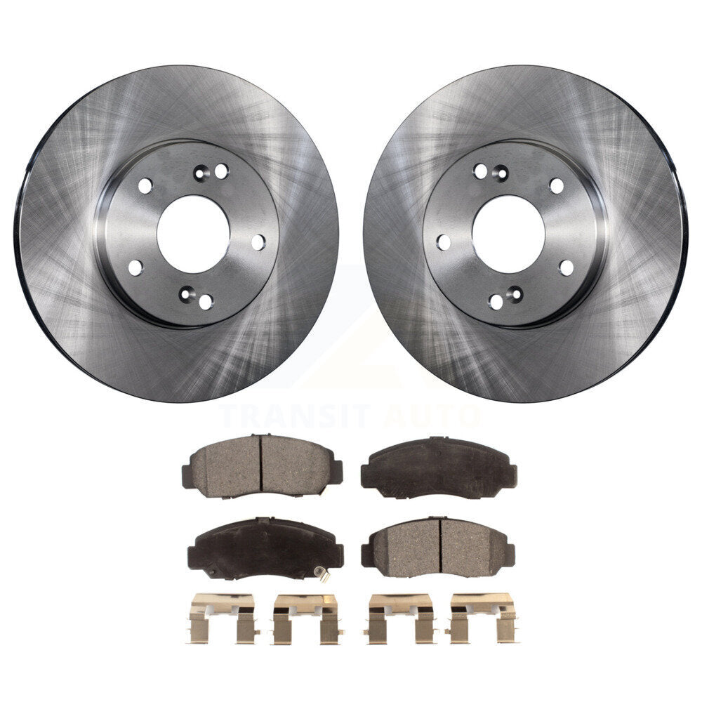 Front Disc Brake Rotors And Ceramic Pads Kit For Honda Accord Civic Acura CSX