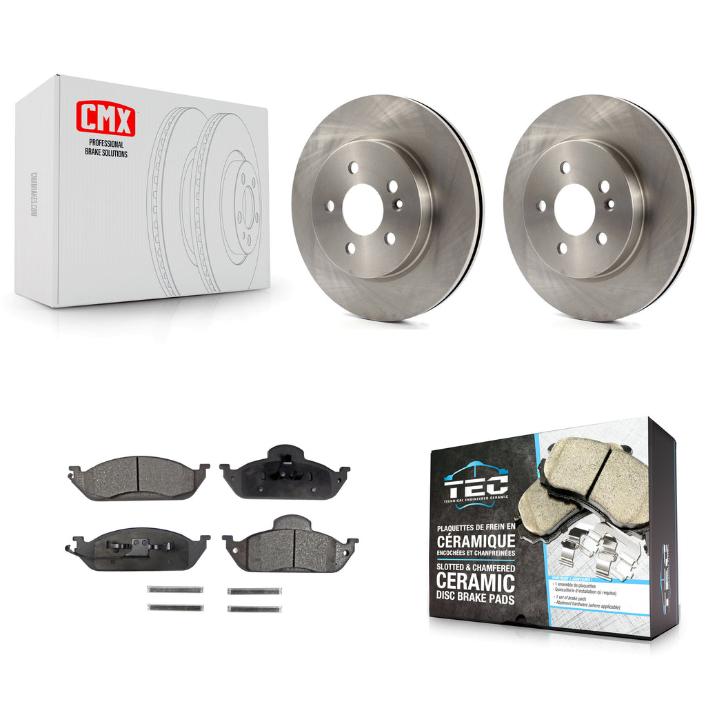 Front Disc Brake Rotors And Ceramic Pads Kit For Mercedes-Benz ML320 ML350 ML430