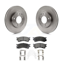 Charger l&#39;image dans la galerie, Front Brake Rotors Ceramic Pad Kit For 2002 Mazda 626 2.5L with Drum rear brakes