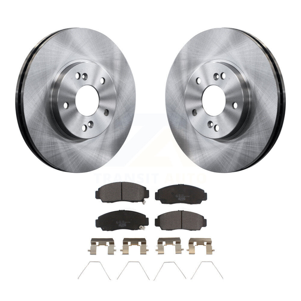 Front Disc Brake Rotors And Ceramic Pads Kit For Honda Accord Acura TSX