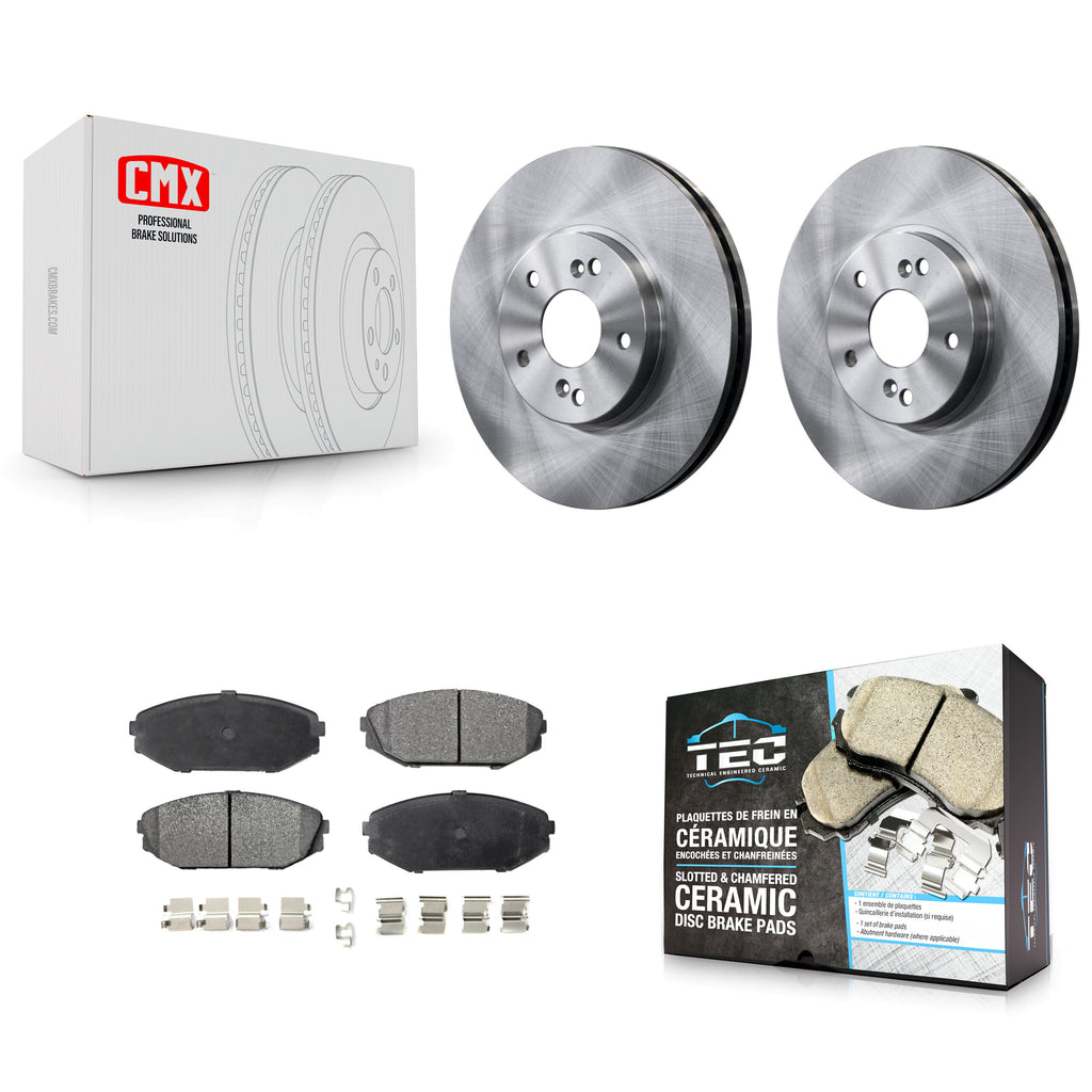 Front Disc Brake Rotors And Ceramic Pads Kit For Honda Odyssey Acura MDX