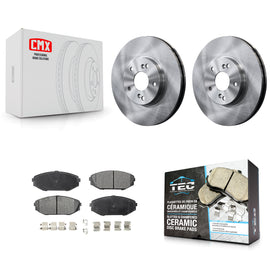 Front Disc Brake Rotors And Ceramic Pads Kit For Honda Odyssey Acura MDX