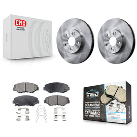 Front Disc Brake Rotors And Ceramic Pads Kit For Honda Pilot Accord