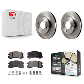 Front Disc Brake Rotors And Ceramic Pads Kit For Mitsubishi Lancer