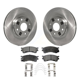 [Front] 1999-2000 Mazda Protege 1.8L Premium OE Brake Rotors & Ceramic Pads Kit For Max Braking