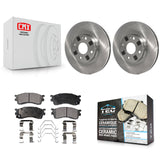 Front Disc Brake Rotors And Ceramic Pads Kit For Mazda Protege