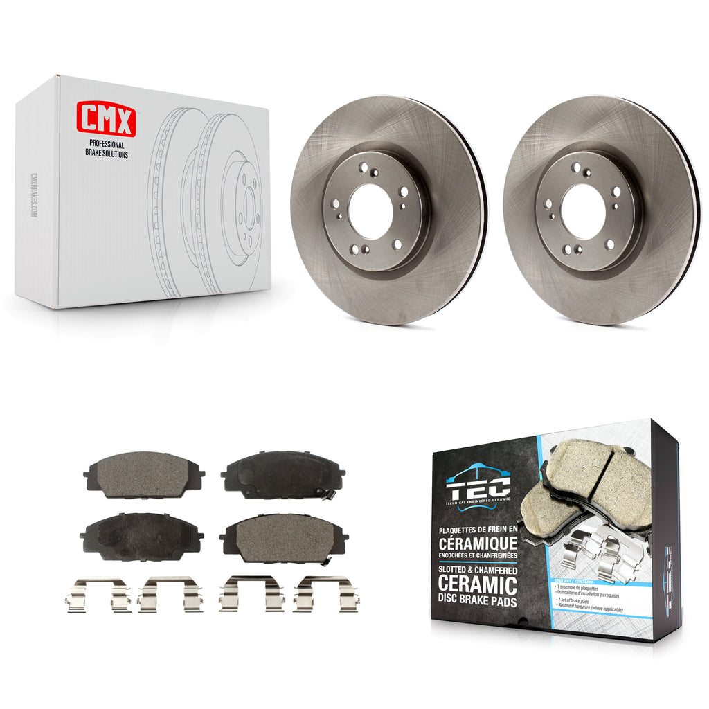 [Front] 2000-2009 Honda S2000 Premium OE Brake Rotors & Ceramic Pads Kit For Max Braking