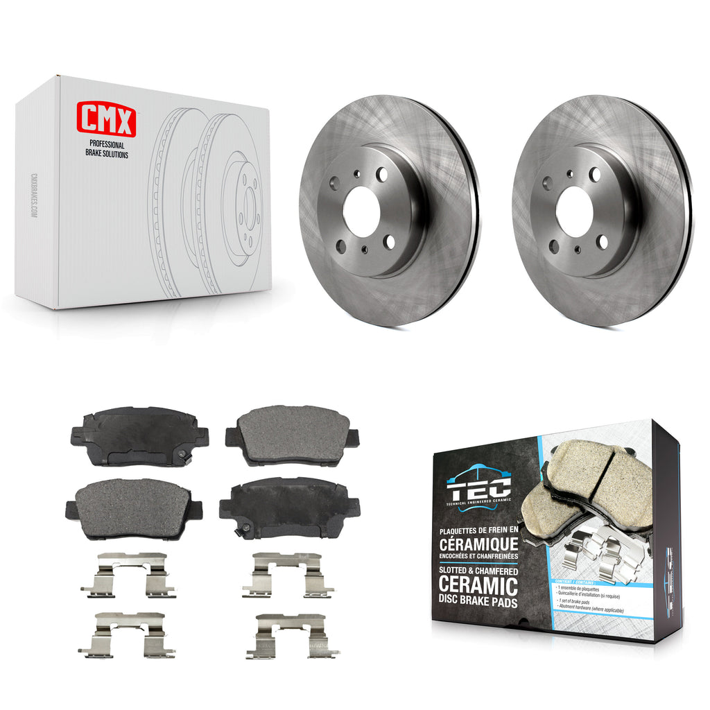 Front Disc Brake Rotors And Ceramic Pads Kit For Toyota Echo MR2 Spyder
