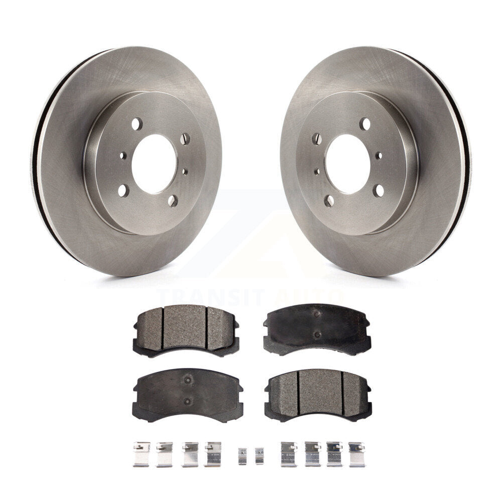 Front Disc Brake Rotors And Ceramic Pads Kit For Mitsubishi Lancer