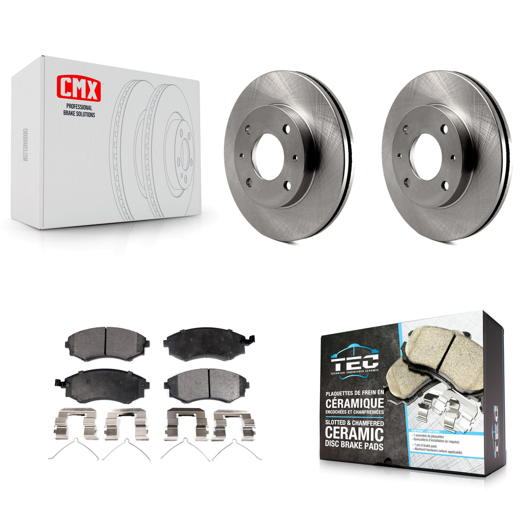Front Disc Brake Rotors And Ceramic Pads Kit For Hyundai Elantra Tiburon Sonata