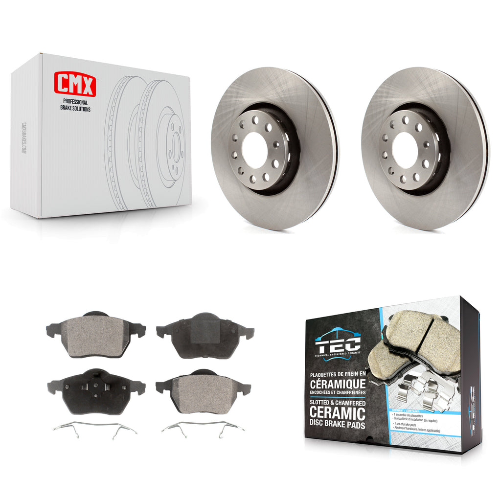 Front Disc Brake Rotors And Ceramic Pads Kit For Audi A4 Quattro A6 S4 S6