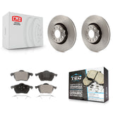Front Disc Brake Rotors And Ceramic Pads Kit For Audi A4 Quattro A6 S4 S6