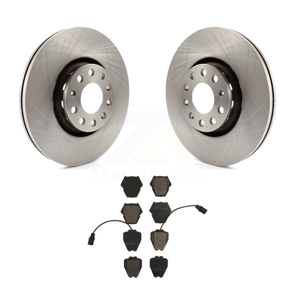 Front Brake Rotors Ceramic Pad Kit For Audi A8 Quattro With 323mm Diameter Rotor