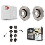 Front Brake Rotors Ceramic Pad Kit For Audi A8 Quattro With 323mm Diameter Rotor
