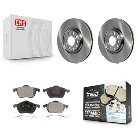 Front Brake Rotors Ceramic Pad Kit For Audi A6 Quattro With 320mm Diameter Rotor