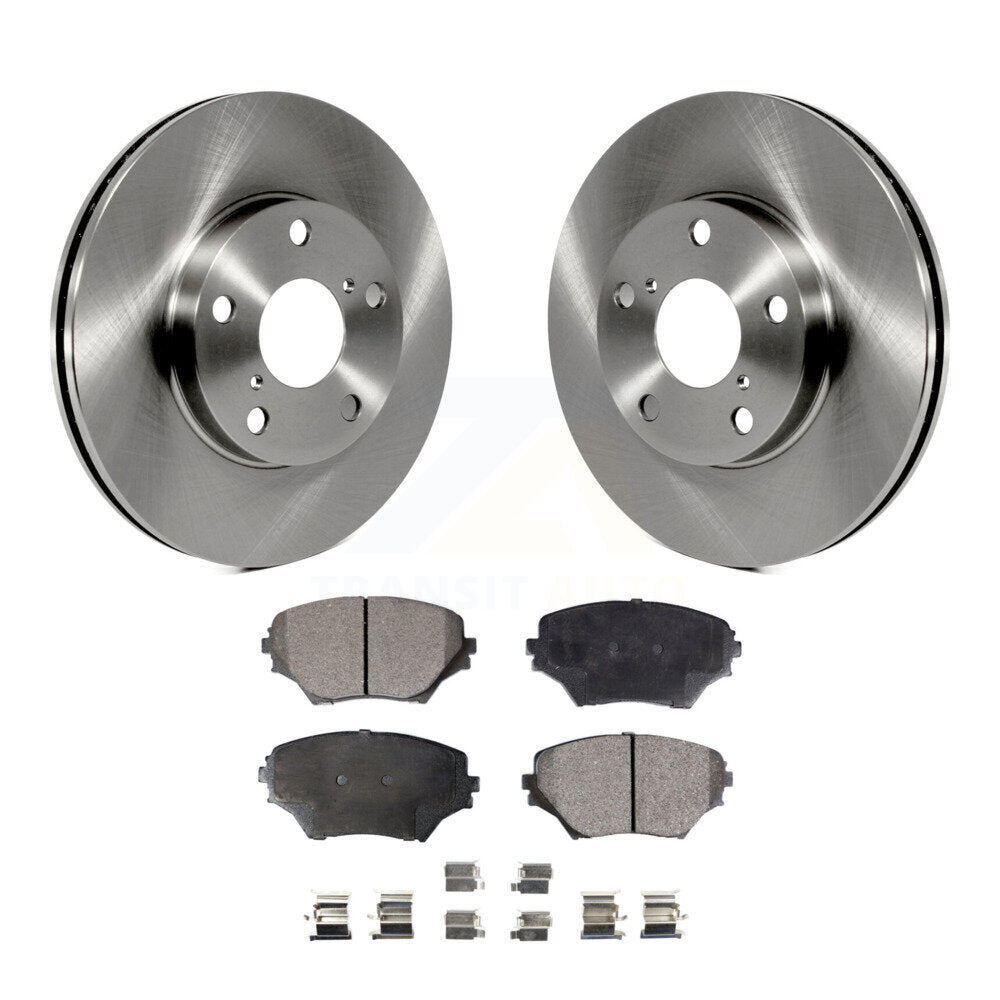 Front Disc Brake Rotors And Ceramic Pads Kit For Toyota RAV4