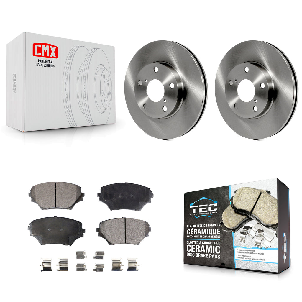 Front Disc Brake Rotors And Ceramic Pads Kit For Toyota RAV4