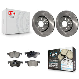 Front Disc Brake Rotors And Ceramic Pads Kit For Volvo S60 V70 XC70 S80