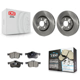 Front Disc Brake Rotors And Ceramic Pads Kit For Volvo S60 V70 XC70 S80