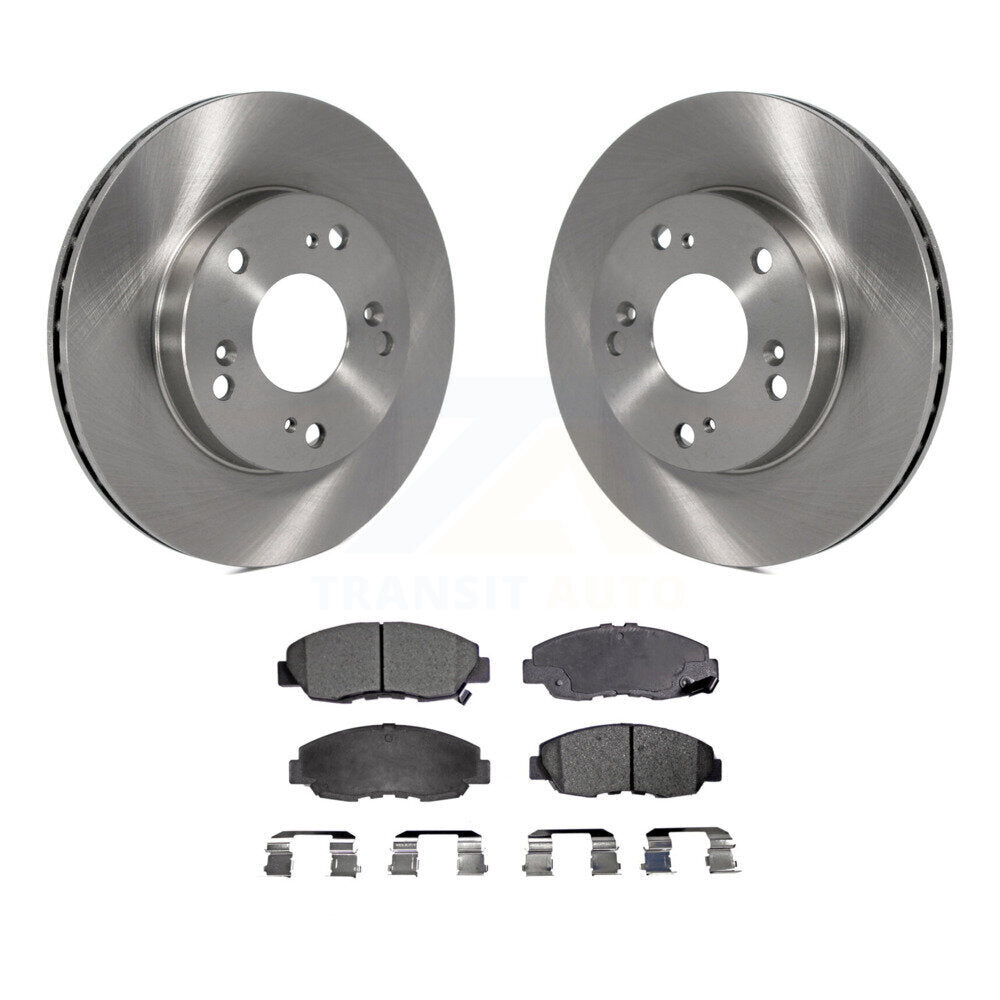 Front Disc Brake Rotors And Ceramic Pads Kit For Honda Civic