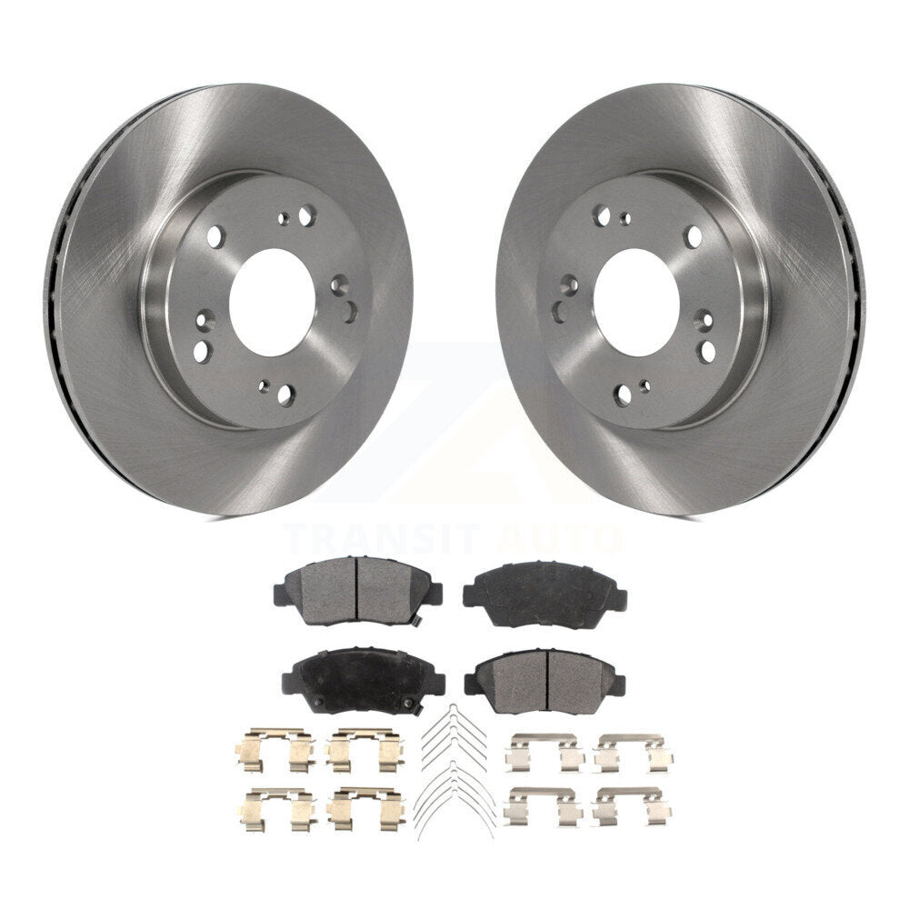 Front Disc Brake Rotors And Ceramic Pads Kit For Honda Civic Acura RSX CR-Z