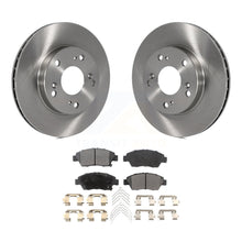 Charger l&#39;image dans la galerie, Front Disc Brake Rotors And Ceramic Pads Kit For Honda Civic Acura RSX CR-Z