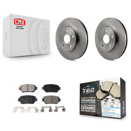 Front Disc Brake Rotors And Ceramic Pads Kit For Toyota Camry