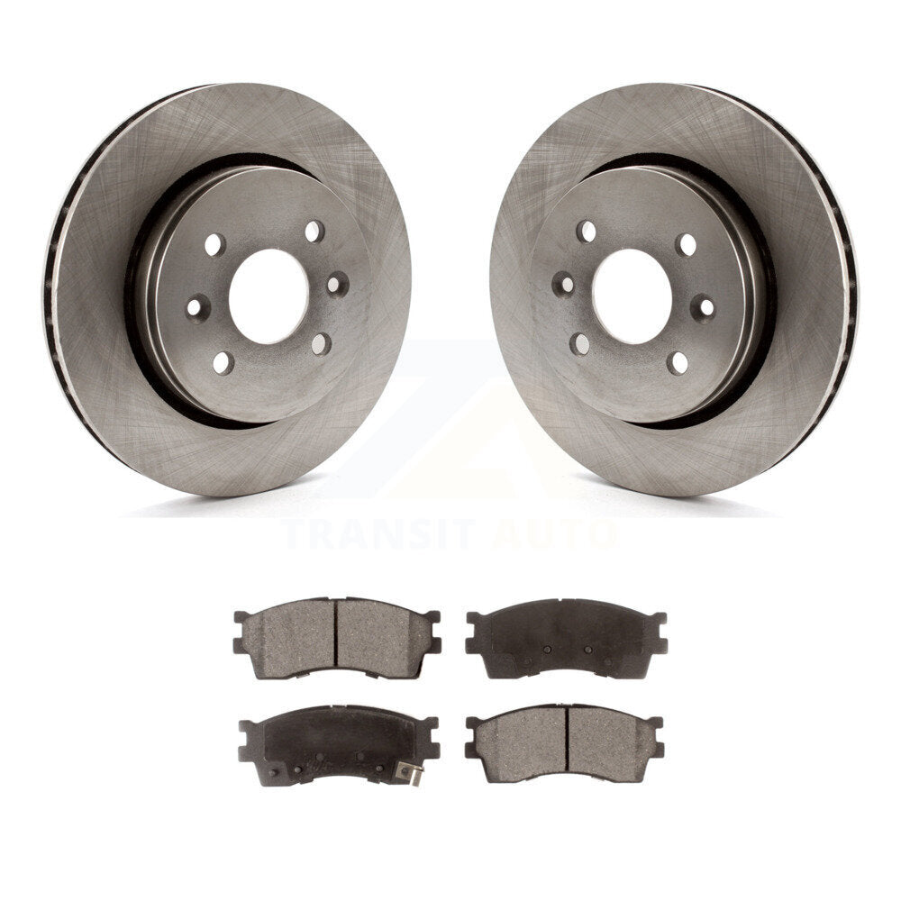 Front Disc Brake Rotors And Ceramic Pads Kit For Kia Spectra Sephia