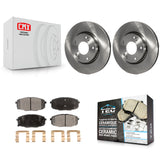 Front Disc Brake Rotors And Ceramic Pads Kit For Hyundai Elantra