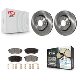 Front Disc Brake Rotors And Ceramic Pads Kit For Hyundai Tucson Kia Sportage FWD