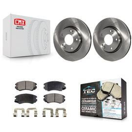 Front Brake Rotors & Ceramic Pad Kit For Hyundai Kia Sonata Soul Sportage Tucson