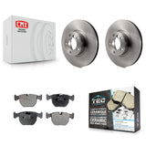 Front Disc Brake Rotors And Ceramic Pads Kit For BMW 530i 540i