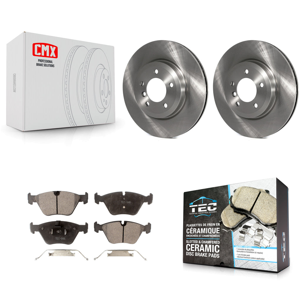 Front Disc Brake Rotors And Ceramic Pads Kit For BMW 330Ci 330i Z4 330xi