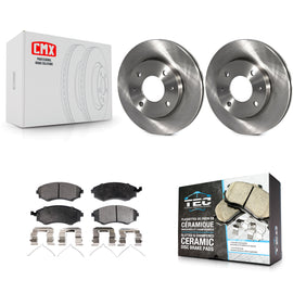 Front Brake Rotor Ceramic Pad Kit For Hyundai Elantra Sonata Kia Optima Magentis