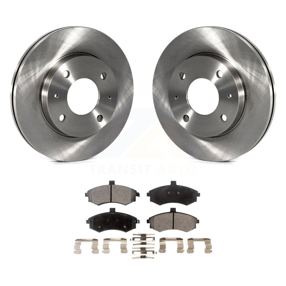 Front Disc Brake Rotors And Ceramic Pads Kit For Hyundai Elantra