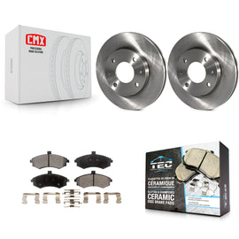 Front Disc Brake Rotors And Ceramic Pads Kit For Hyundai Elantra