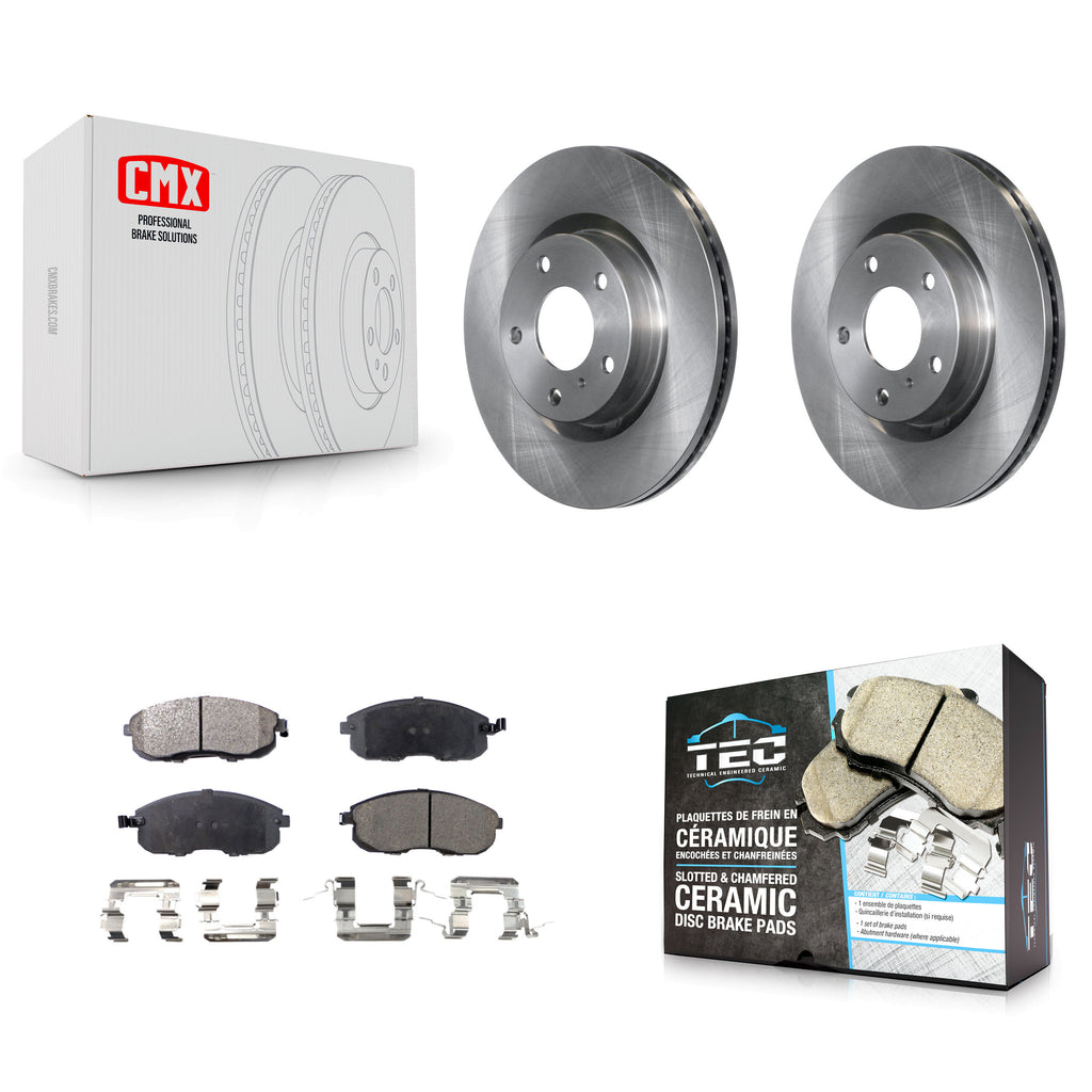 Front Disc Brake Rotor And Ceramic Pad Kit For Infiniti G35 Nissan 350Z INFINITI