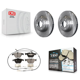 Front Disc Brake Rotors Ceramic Pad Kit For BMW 750Li 745Li 750i 745i 760Li 760i